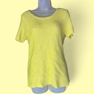 Y2K GAP Lemon Short Sleeve Knit Sweater With Tie Back